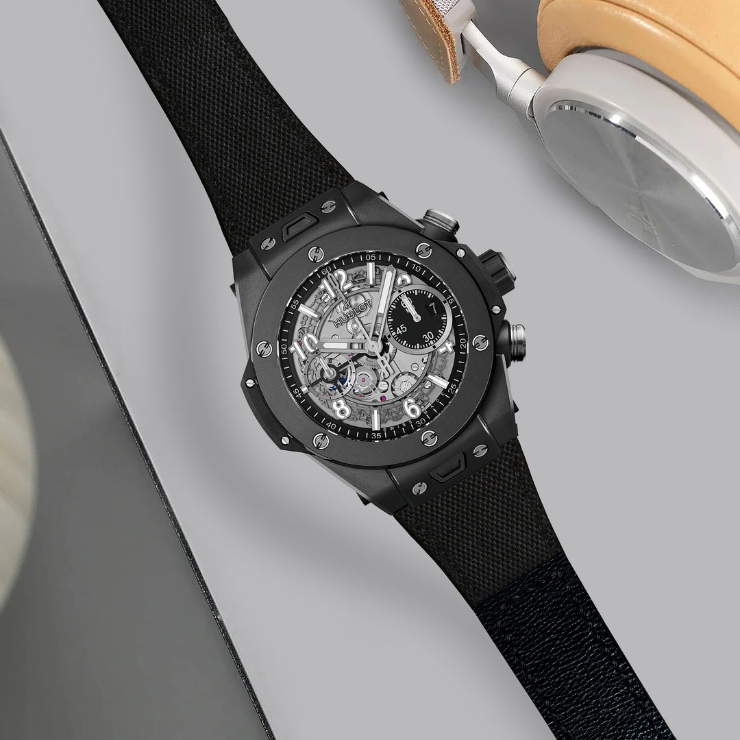 Hublot Unico One Click Velcro Straps - Velcro Canvas Black – Liger