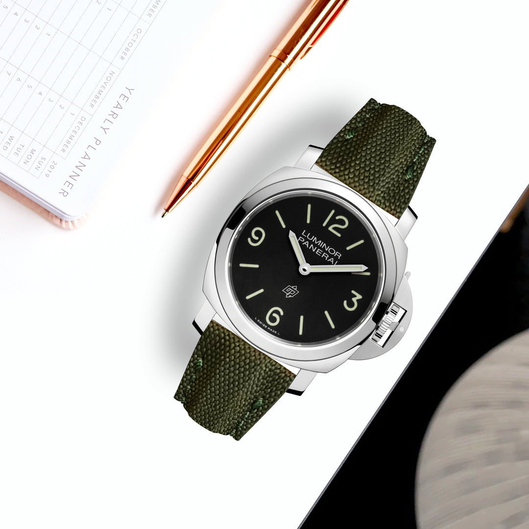 Panerai Luminor Straps - Velcro Canvas Extreme Padded Army – Liger