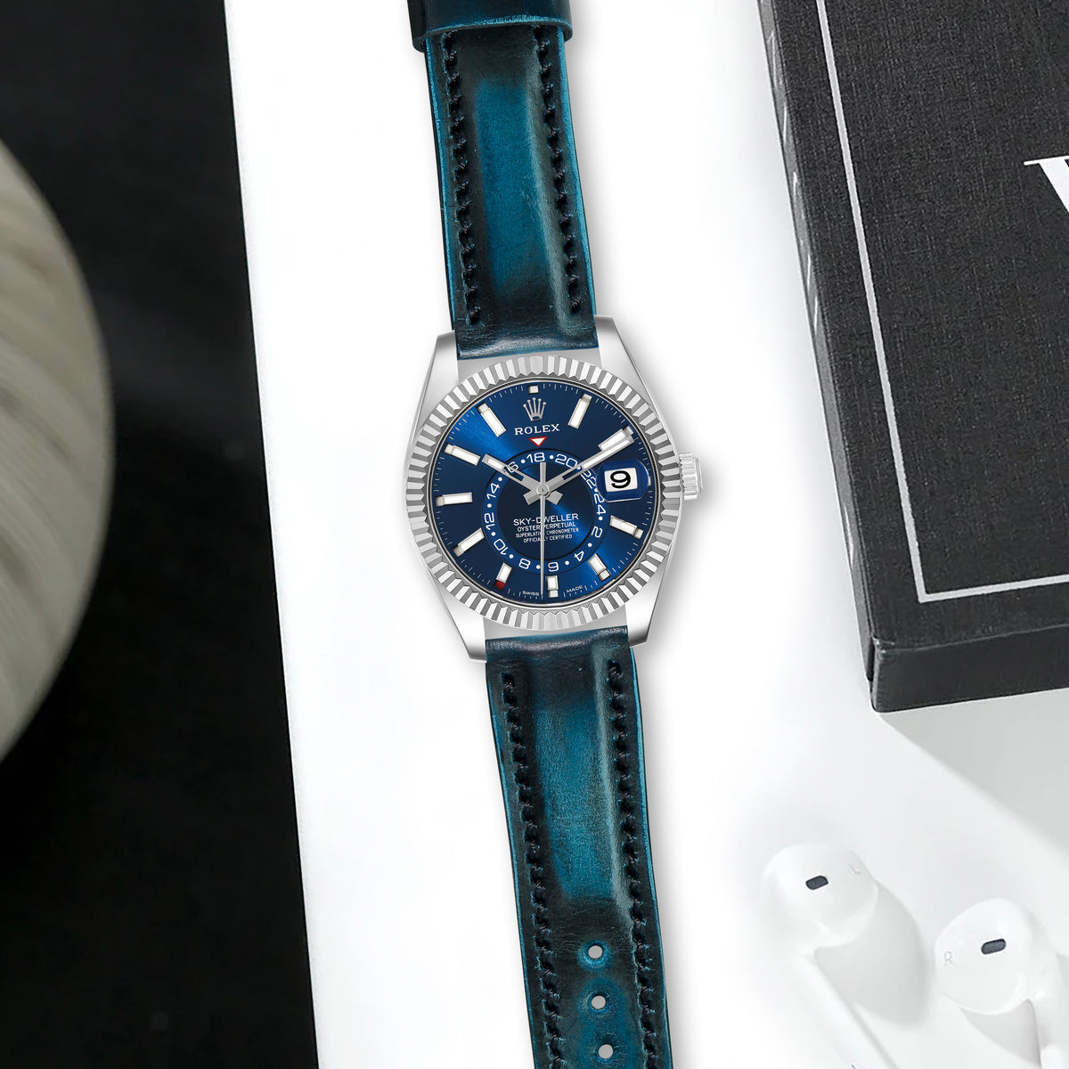 Rolex Sky-Dweller Straps - Wraith Blue – Liger Straps