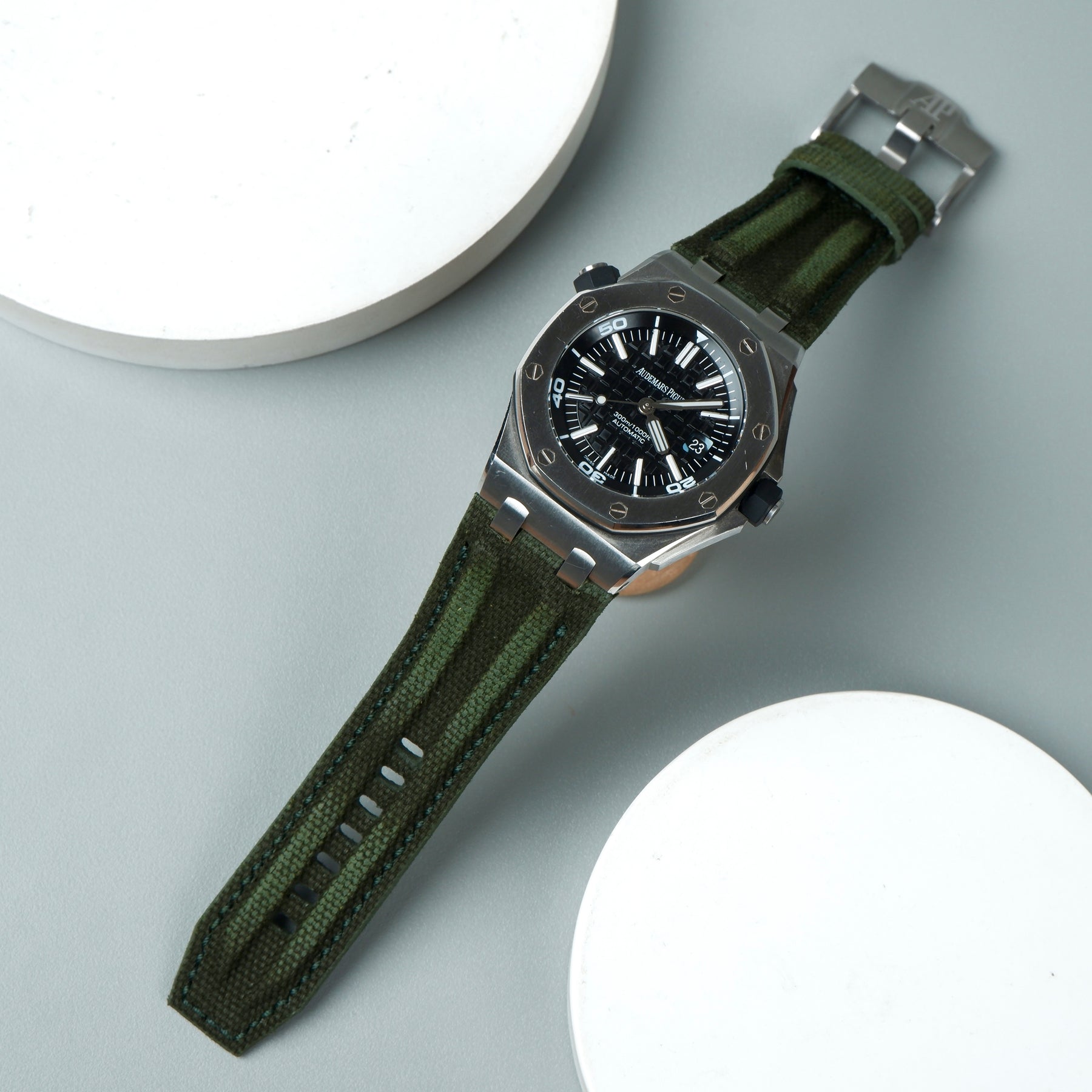 AP ROO Diver Straps - AP Phantom Dark Green – Liger Straps