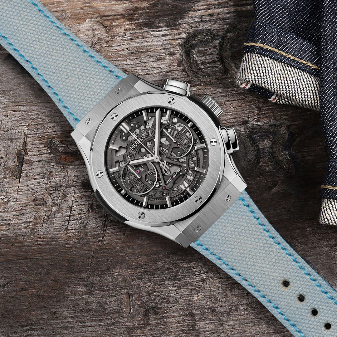 Hublot Straps Vintage Canvas Baby Blue Liger Straps