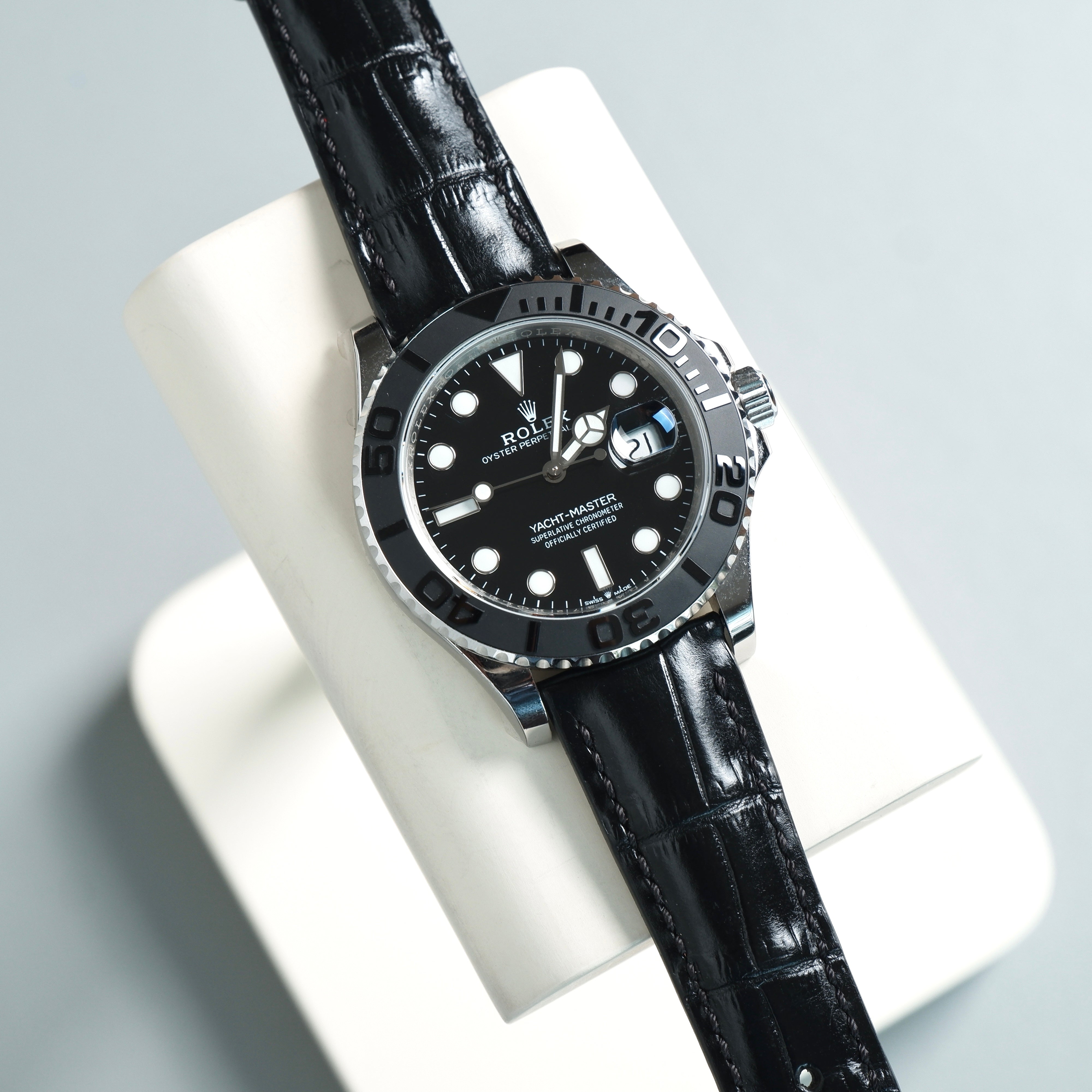 Rolex Yacht Master Straps - Croco Black – Liger Straps Rolex Yacht Master Straps - Croco Black – Liger Straps