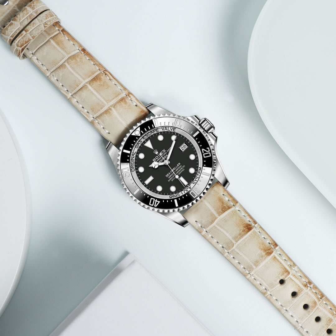 Rolex Sea-Dweller Straps - Croco Himalayan – Liger Straps