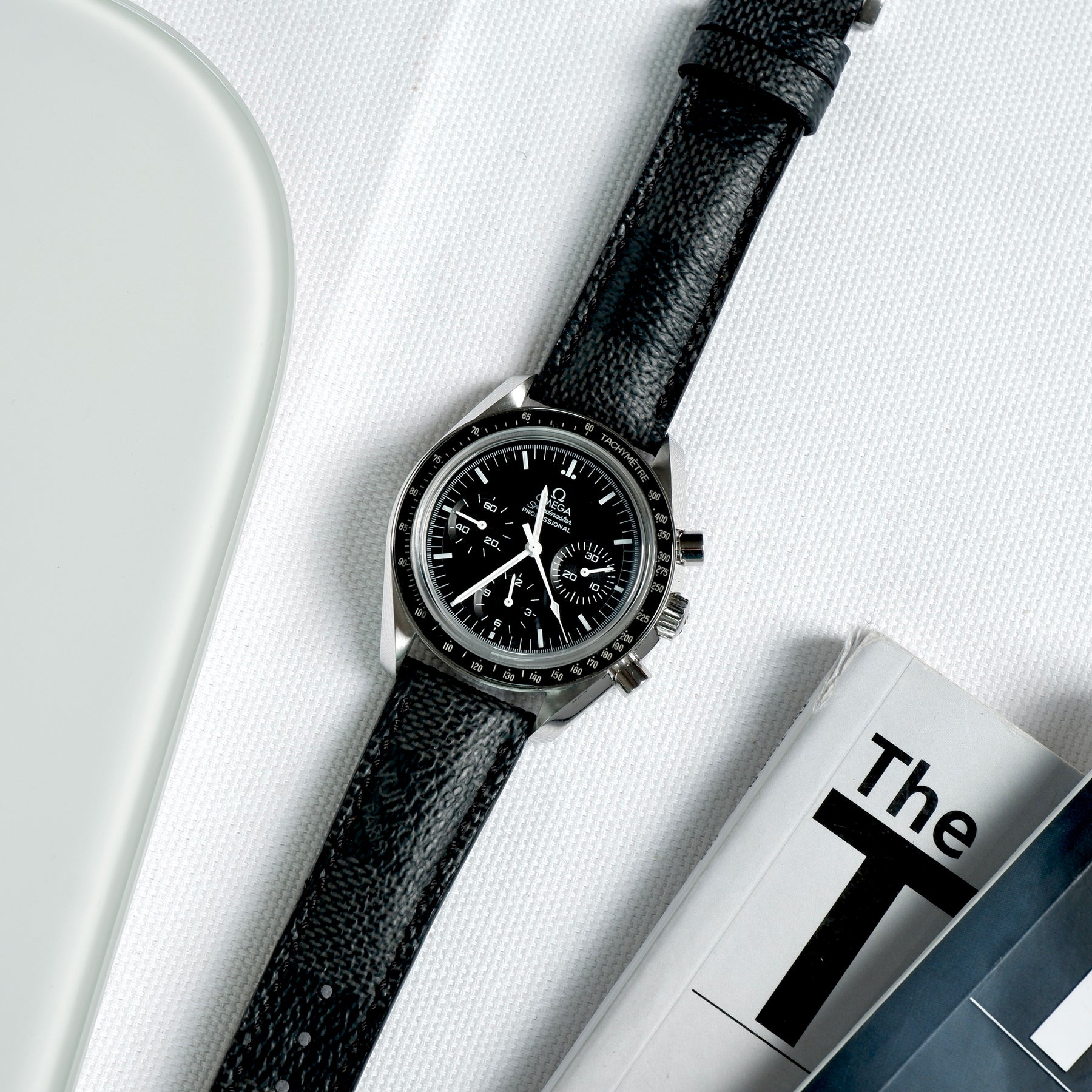 Omega Speedmaster Moonwatch Straps - Louis Vuitton Graphite Logo