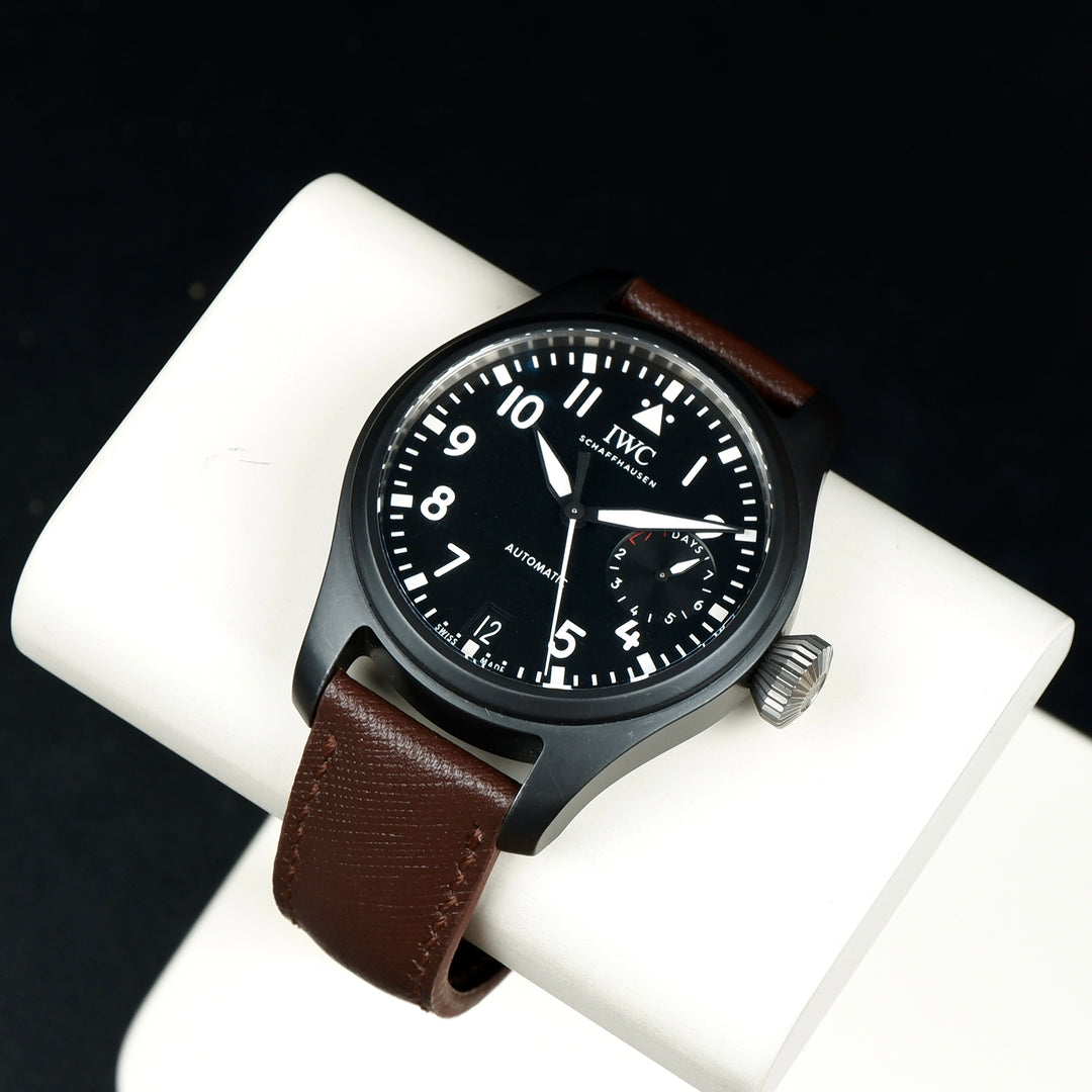 Iwc Pilot Straps - Saffiano Dark Brown – Liger Straps
