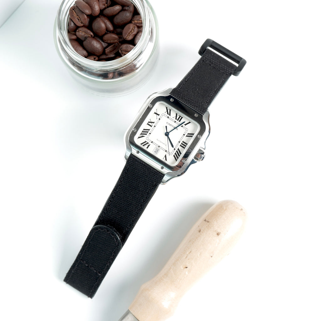 Canvas strap for Cartier Santos with quick release system HDCAS01