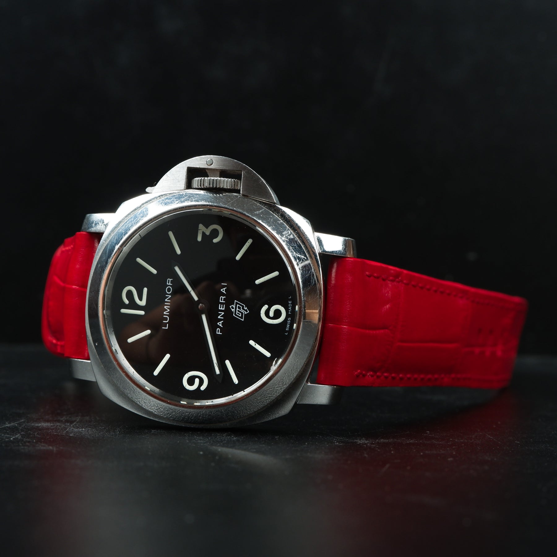 Panerai Luminor Straps Croco Red Liger Straps