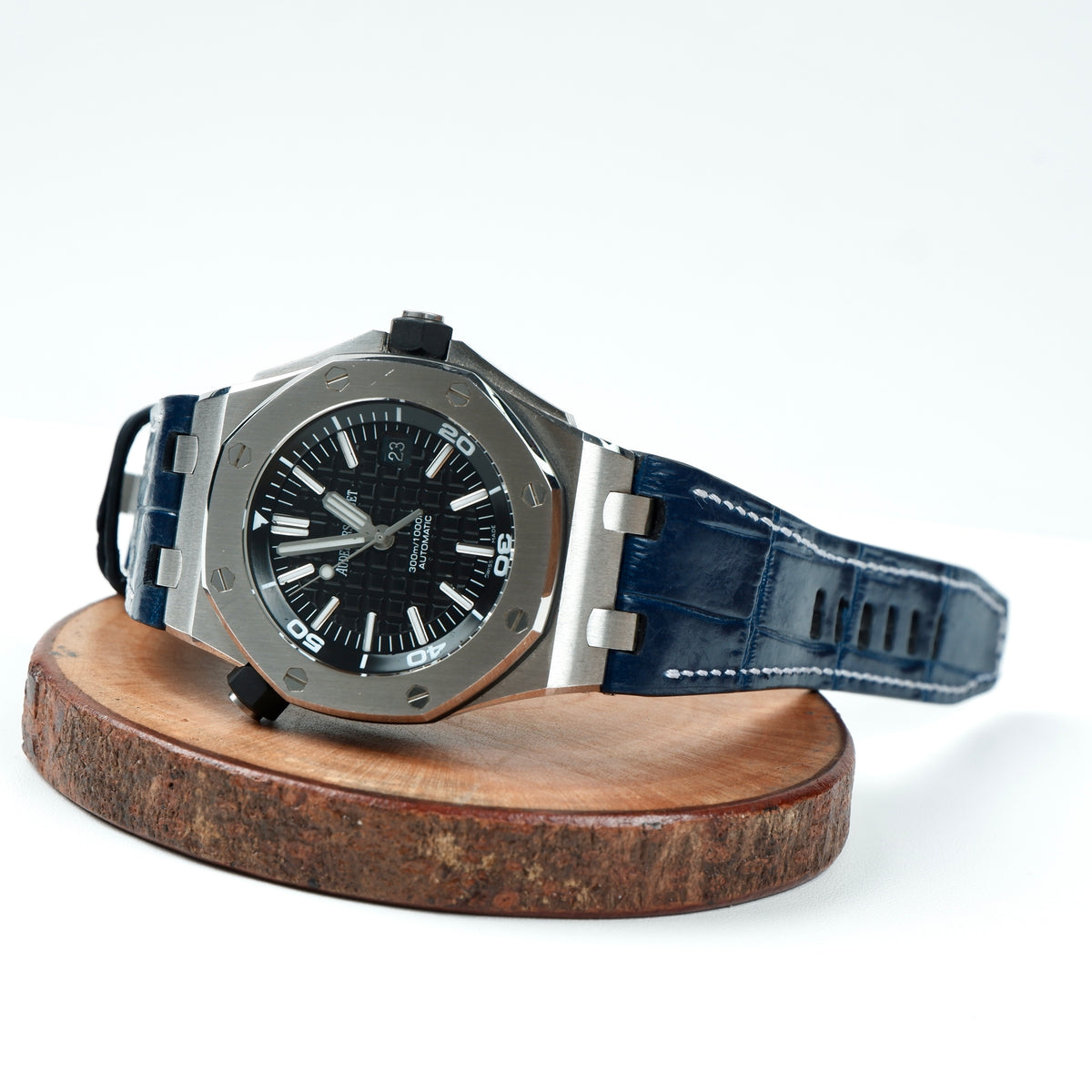 AP ROO Diver Straps - AP Croco Navy Blue – Liger Straps