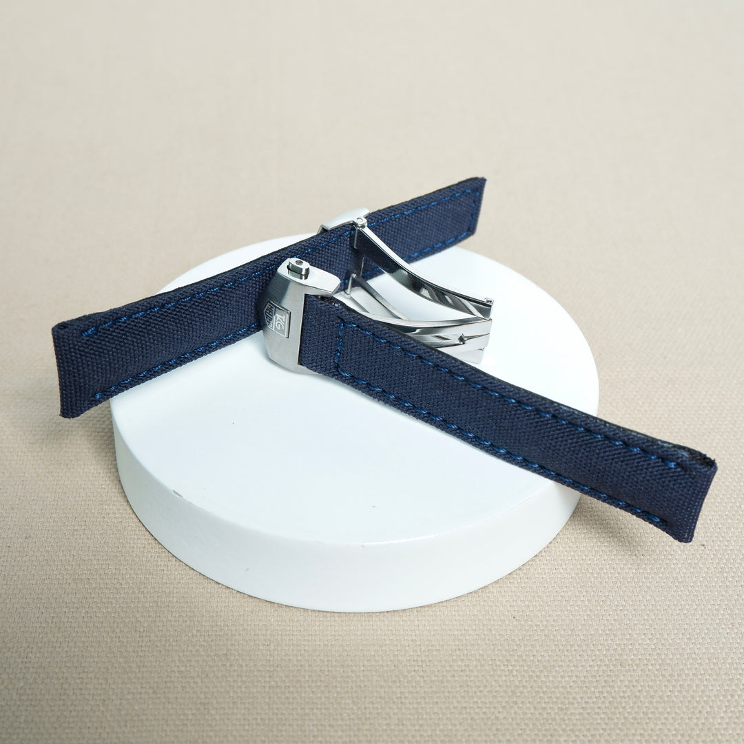 Tag Heuer Carrera Straps Canvas Navy Blue Liger Straps