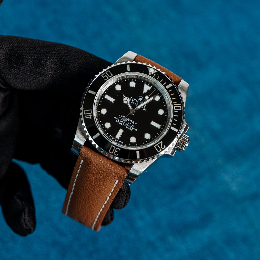 ROLEX SUBMARINER 掛時計 Rolex Submariner Straps - Chevre Brown – Liger Straps