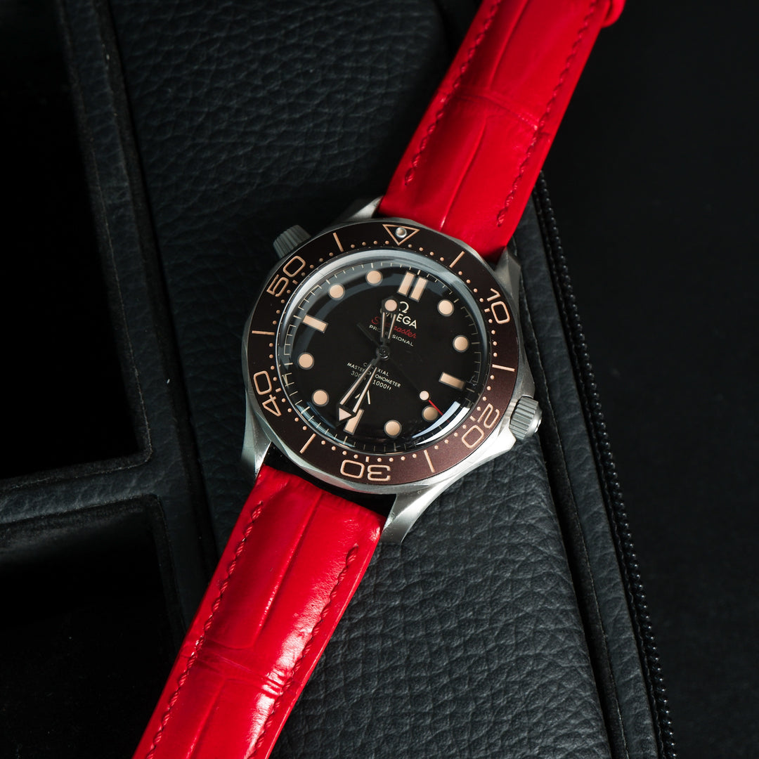 Omega Seamaster Diver 300m Straps - Croco Red – Liger Straps