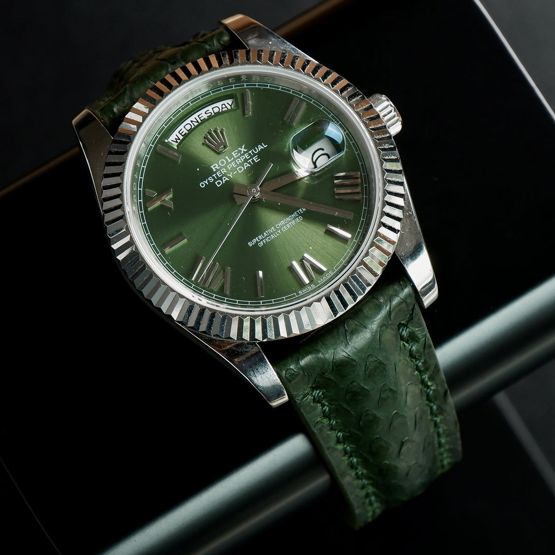 Rolex Daydate Straps Python Dark Green Liger Straps