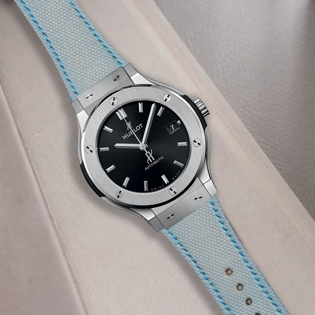 Hublot Straps Vintage Canvas Baby Blue Liger Straps