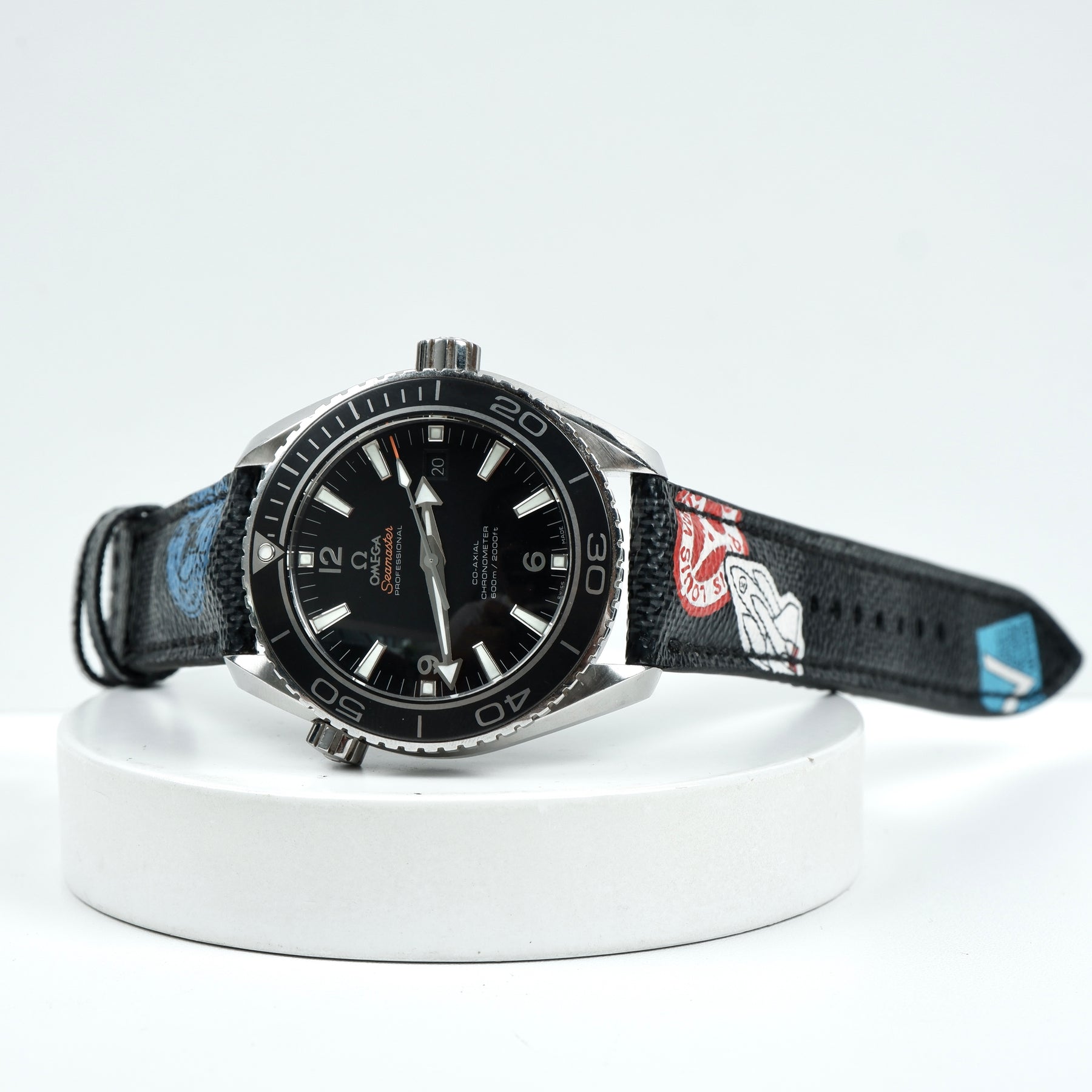 Omega Seamaster Planet Ocean Straps - Louis Vuitton Graphite No Logo –  Liger Straps