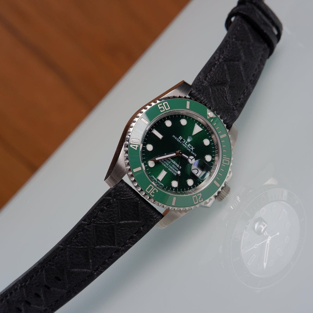 Rolex Submariner Green Hulk Straps - Bottega Dark Green – Liger Straps