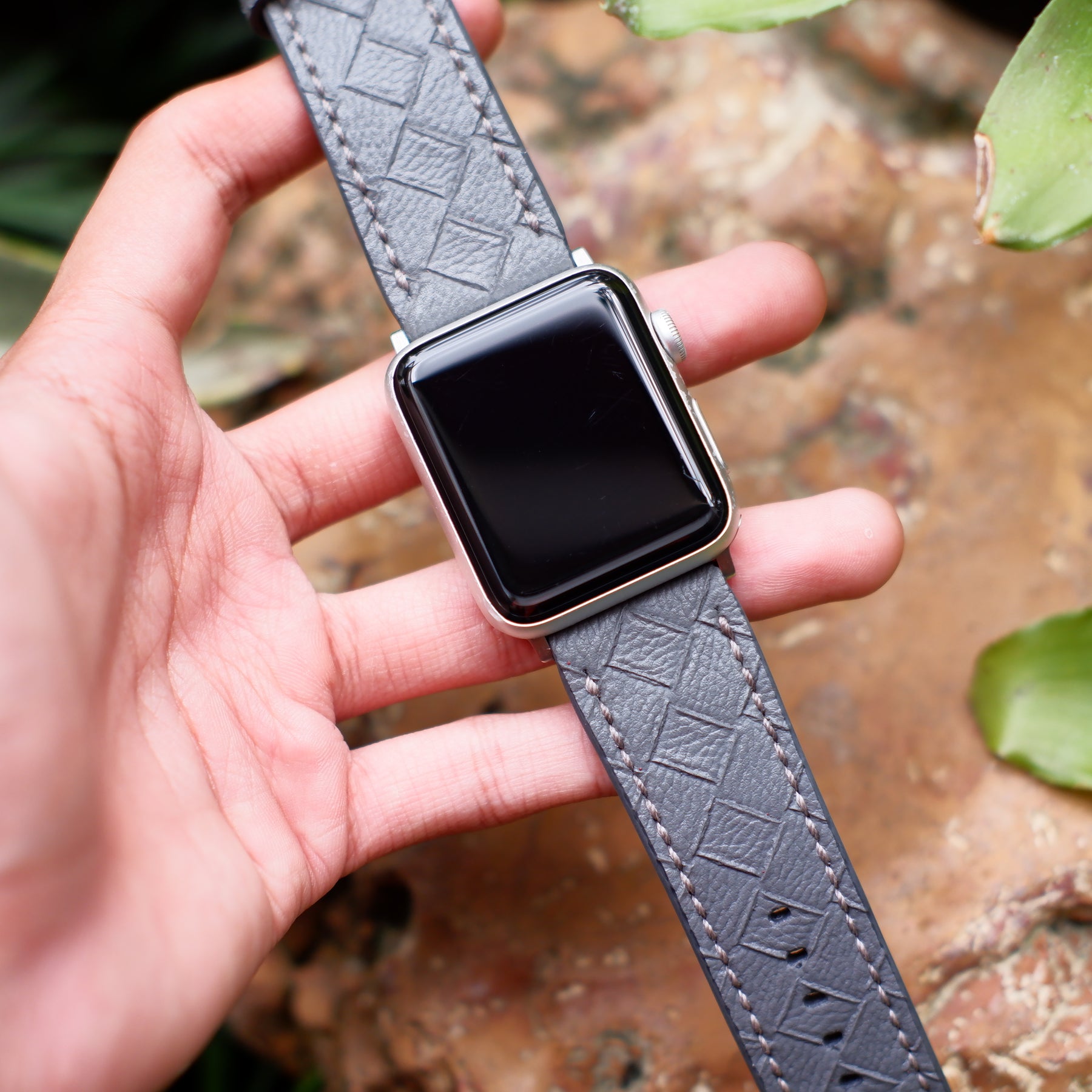 Luxury LV Apple watch strap leather