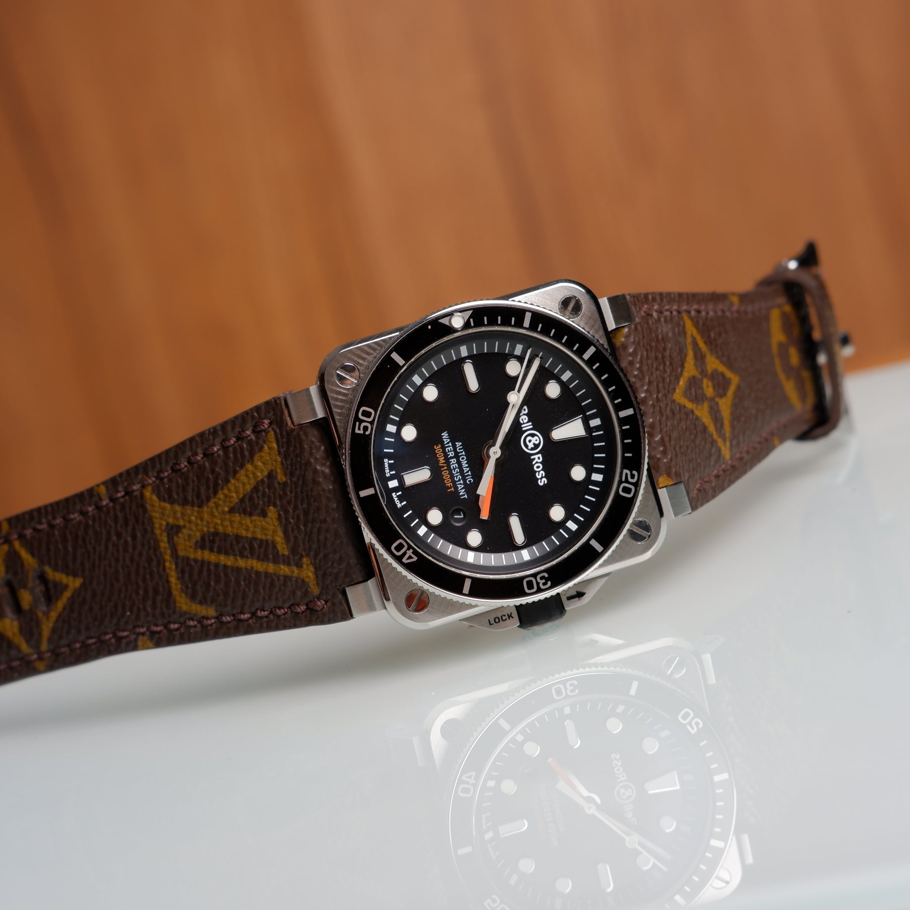 Other Bell & Ross Watches Straps - Louis Vuitton Damier Azur – Liger Straps