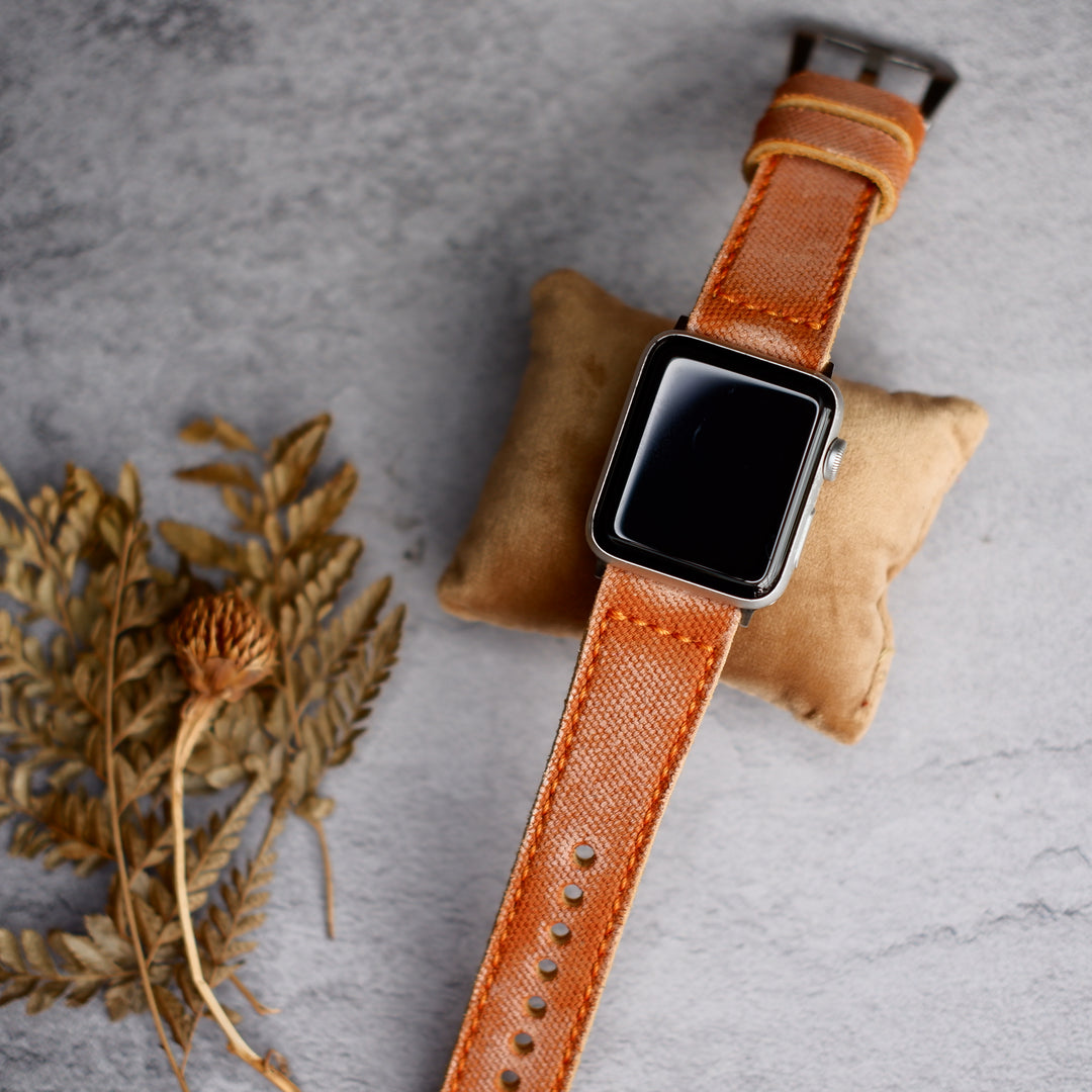 Ginger Regular Apple Watch Band Ginger Apple Watch Straps Canvas Ginger –  Liger Straps