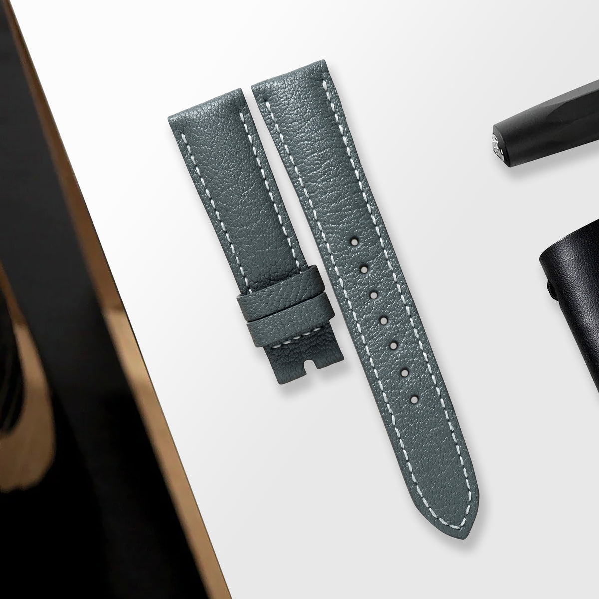 Breitling Navitimer Straps - Chevre Grey – Liger Straps