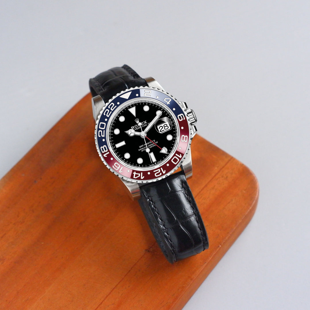 Rolex GMT Master II Pepsi Straps - Croco Black – Liger Straps