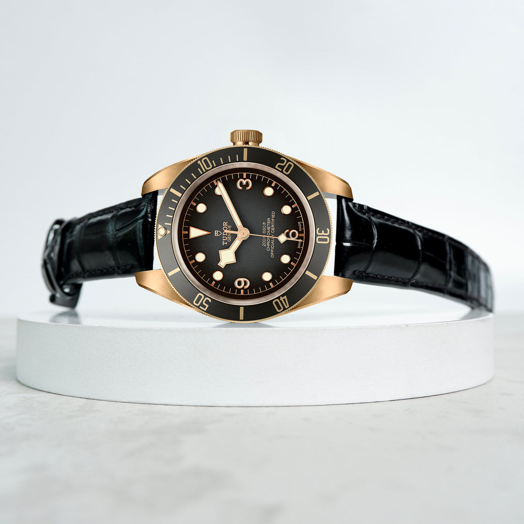 Tudor Blackbay Bronze 43mm Straps - Croco Black – Liger Straps