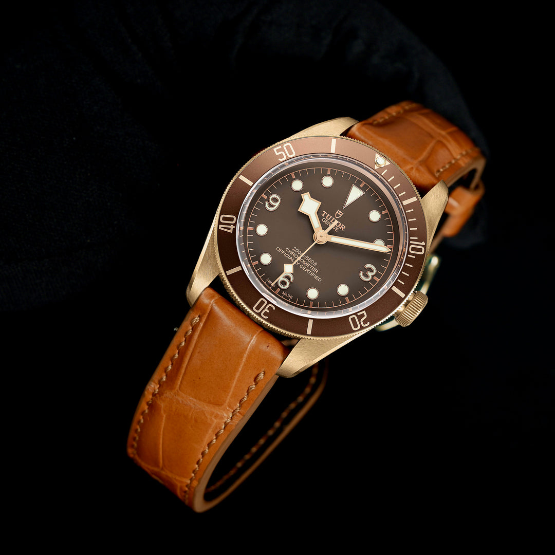 Tudor Blackbay Bronze 43mm Straps - Croco Caramel – Liger Straps