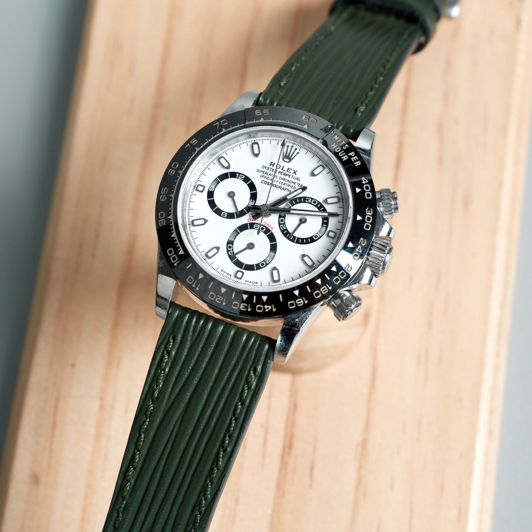 Rolex Daytona Straps Epi Dark Green