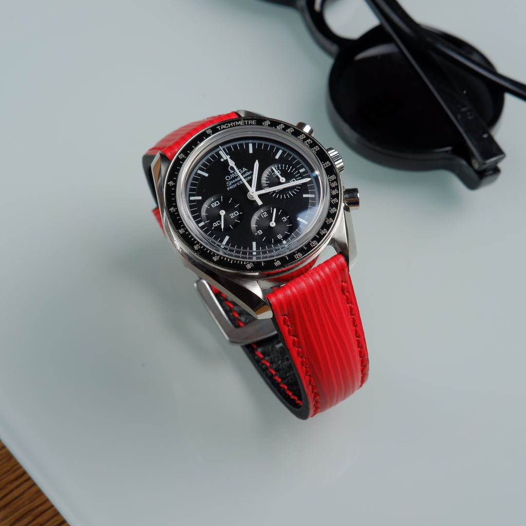 Omega Speedmaster Moonwatch Straps Epi Red Liger Straps