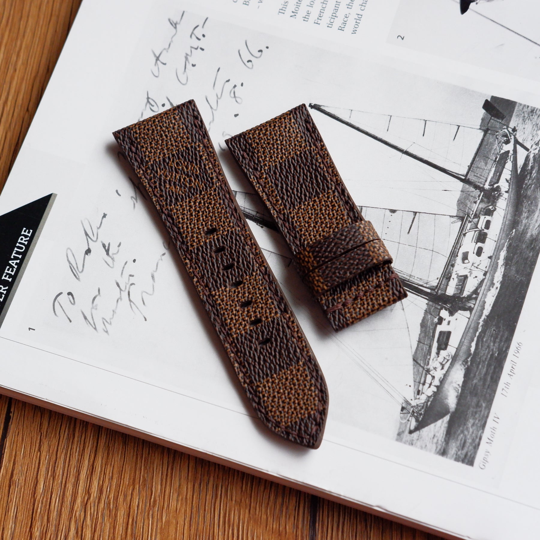 Sevenfriday straps - Louis Vuitton Ebene No Logo – Liger Straps