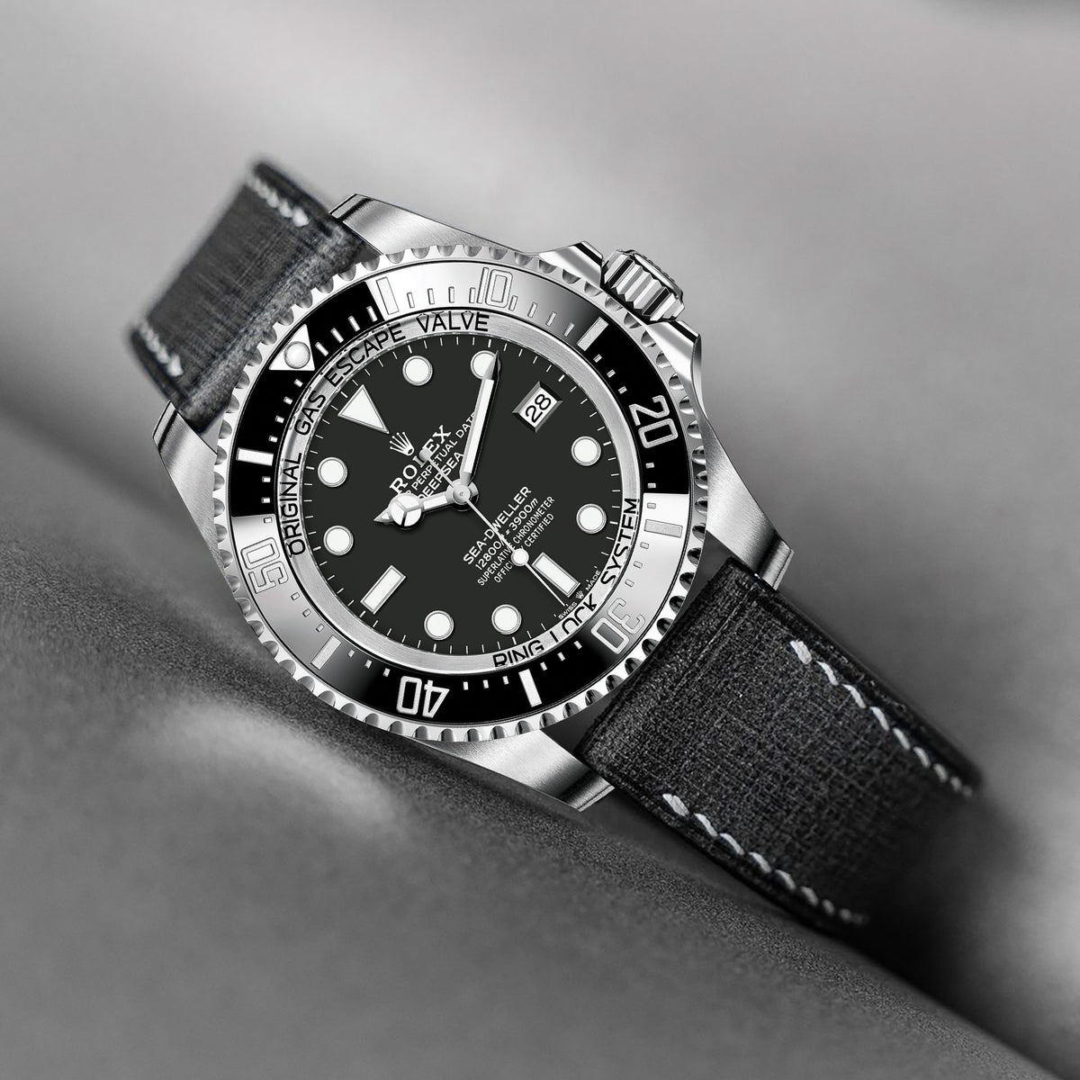 Rolex Sea-Dweller Straps - Ospro Black – Liger Straps