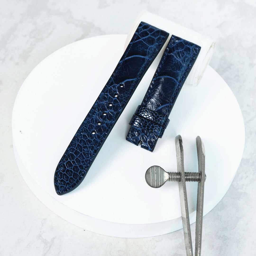 Rolex Sky-Dweller Straps - Ostrich Leg Navy Blue – Liger Straps