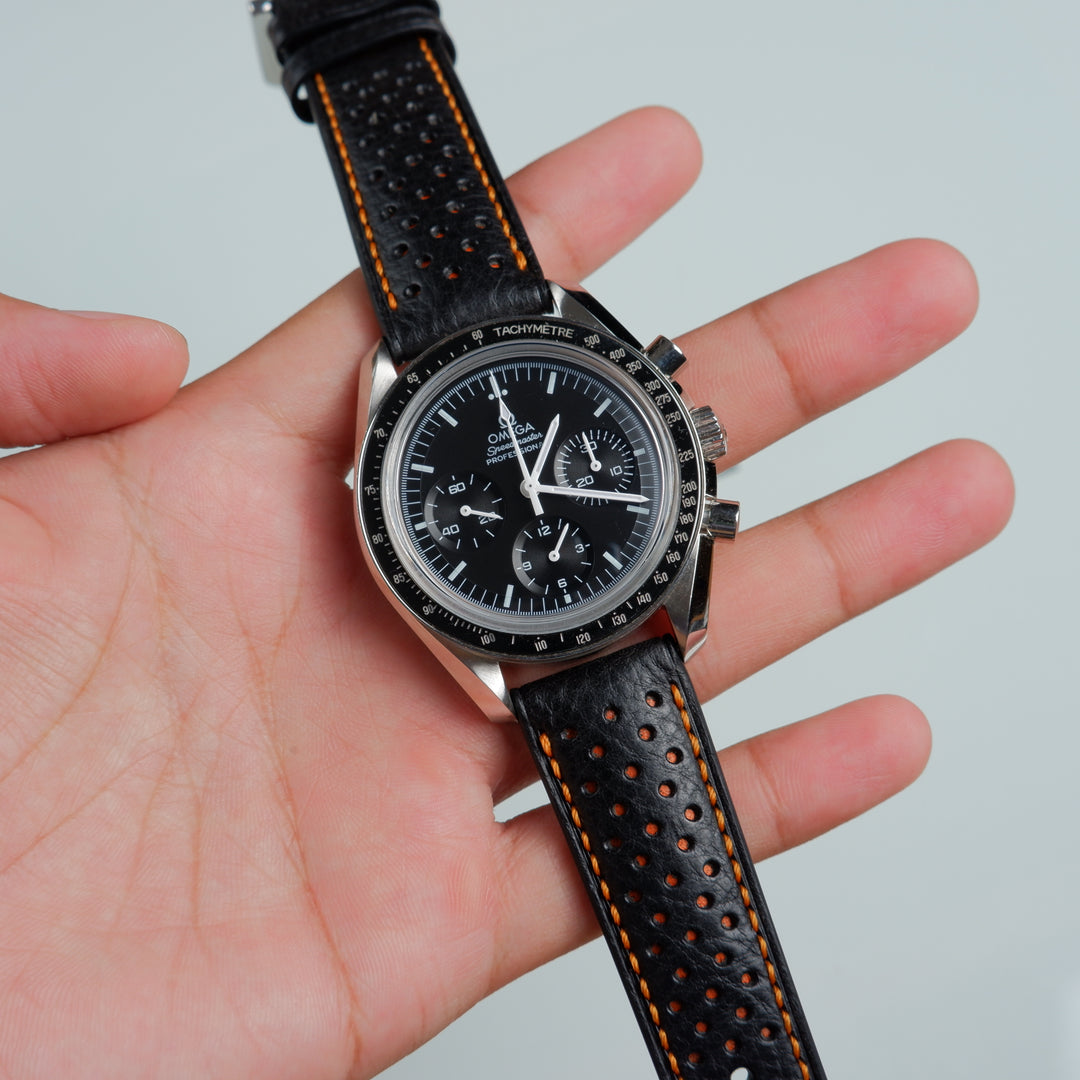 Omega Speedmaster Moonwatch Straps Racing Black Orange – Liger
