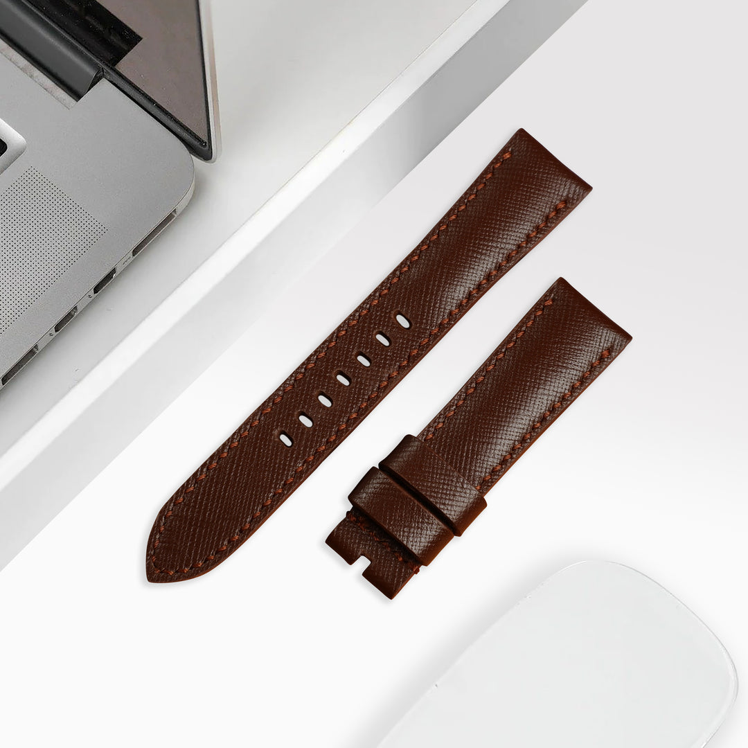Rolex Yacht Master Straps - Saffiano Dark Brown – Liger Straps